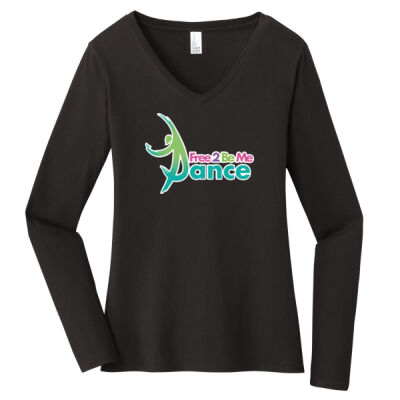 F2BMD L/S Tee - Ladies V Neck Thumbnail